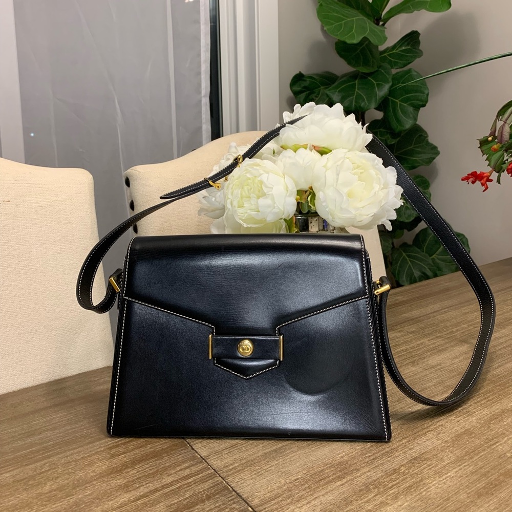 Authentic Christian Dior Vintage Black Shoulder Bag